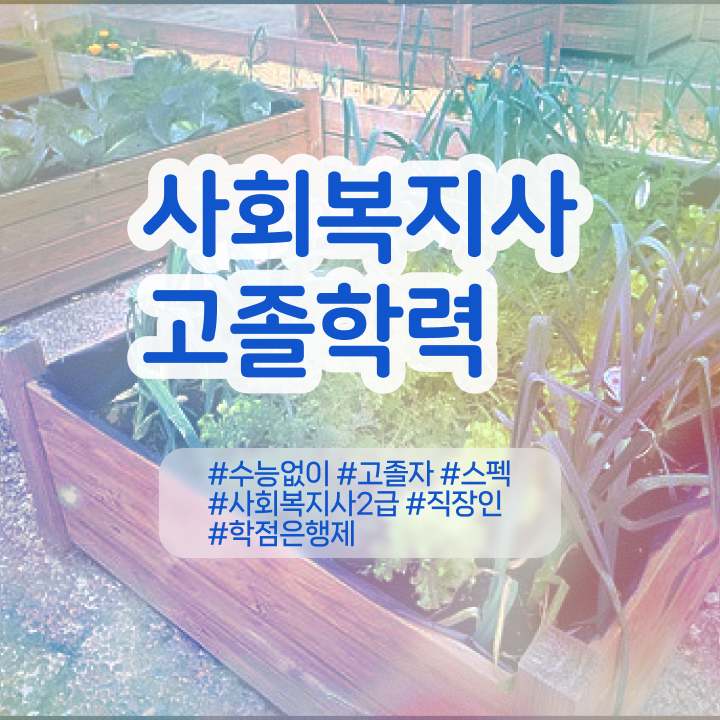  사회복지사 비전공자도 학은제 활용하여 편하게