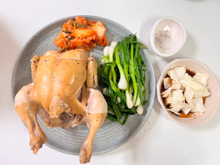  간단한 삼계탕 만들기 레시피(Feet. 쪽파,닭한마리 소스)!!