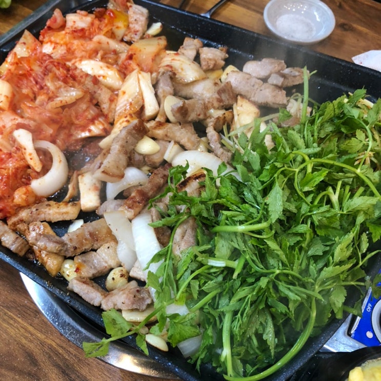  인천 송도 맛집 골목집 미나리삼겹살 비빔국수 존맛탱