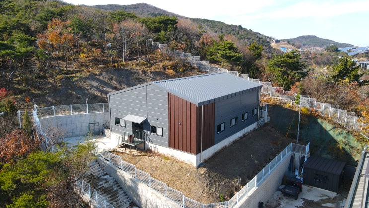  경량철골창고 골조 판넬 공사 인천 50평 보전녹지지역 소매점