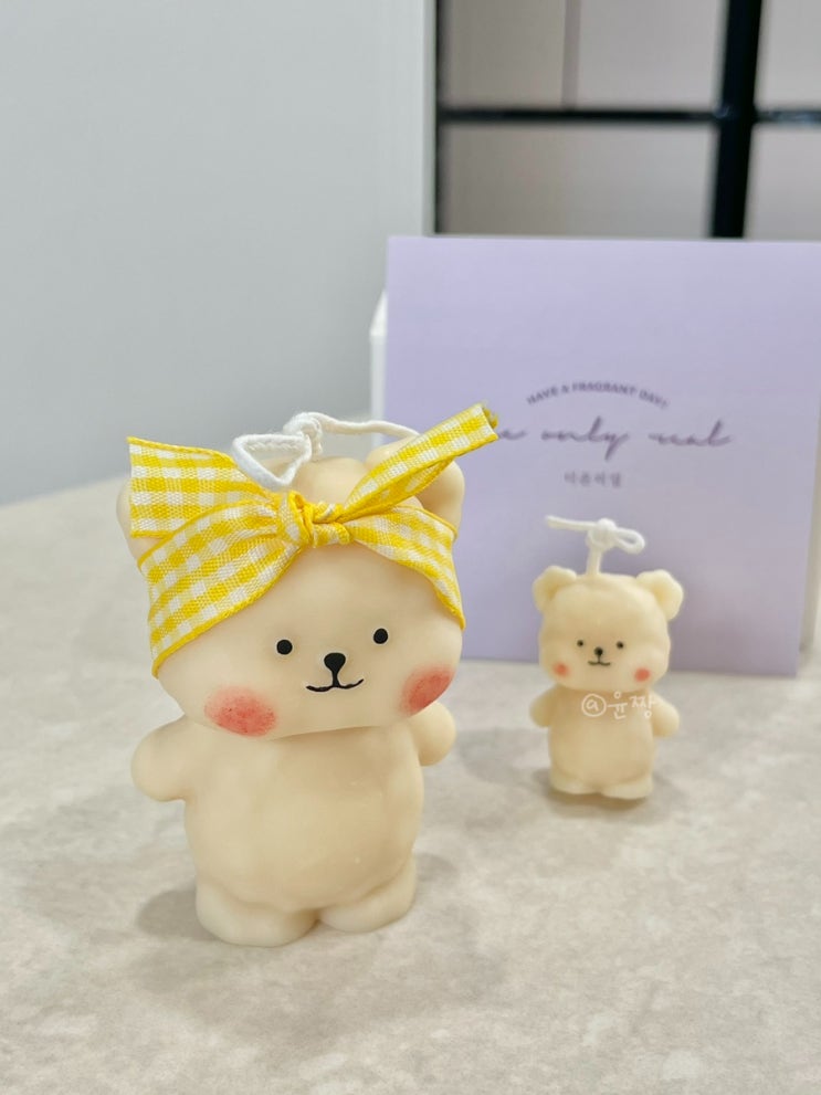  센스있는 이사 집들이 선물 추천 인테리어 소품도 되는 귀여운 디온리얼 곰돌이 캔들