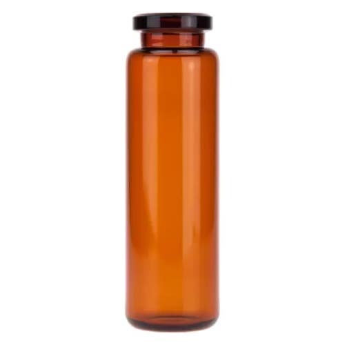  [유리초자] 20 ml 엠버 크림프 바이알 (둥근 바닥) 20 ml Amber Crimp Vial (Rounded Base)
