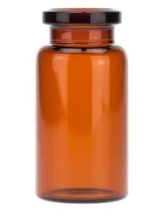  [유리초자] 10 ml 엠버 크림프 바이알 (평바닥) 10 ml Amber Crimp Vial (Flat Base)