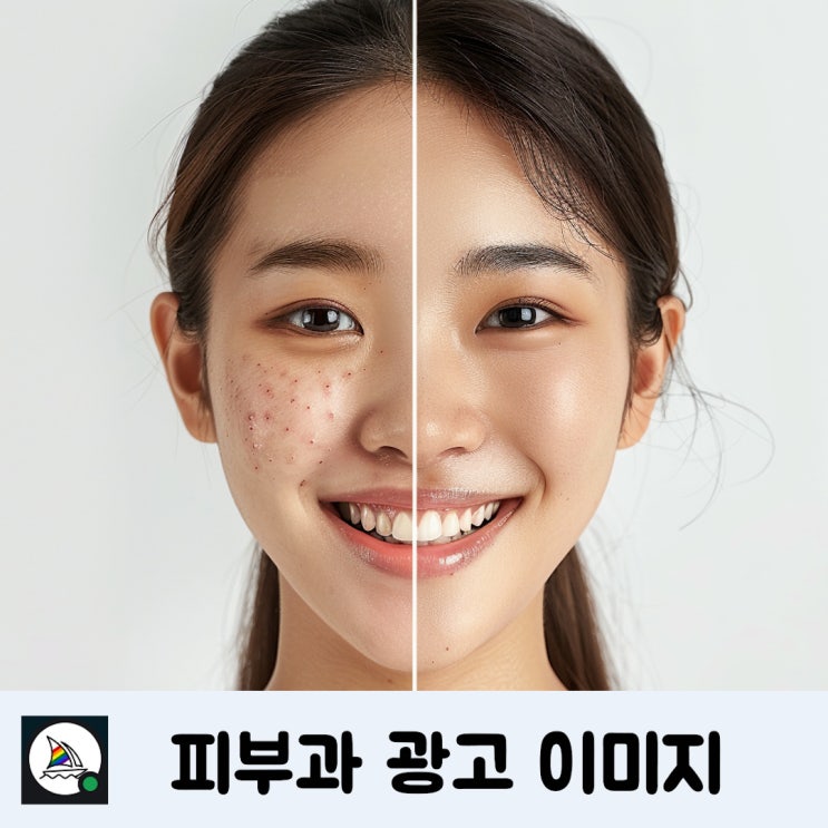 [미드저니 AI] 피부과 광고 이미지 만들기 (여드름 치료 전후, 주름 개선 전후 비교)