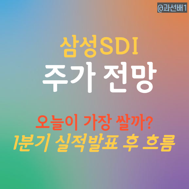  삼성SDI 주가 전망 - 1분기 실적과 주식의 어려움
