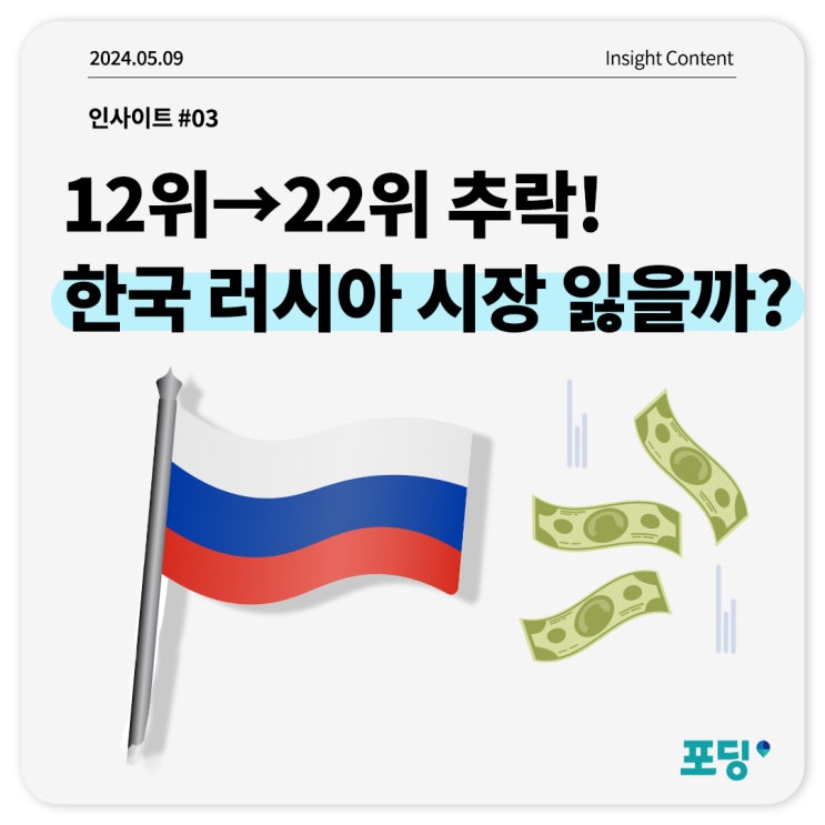 12위→22위 추락! 한국, 러시아 시장 잃을까?