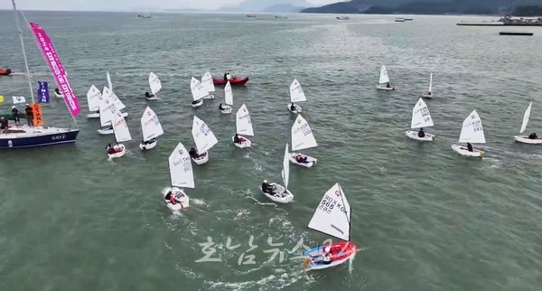  보성 율포솔밭해수욕장에서 2024 한국옵티미스트 전국 요트대회 성료