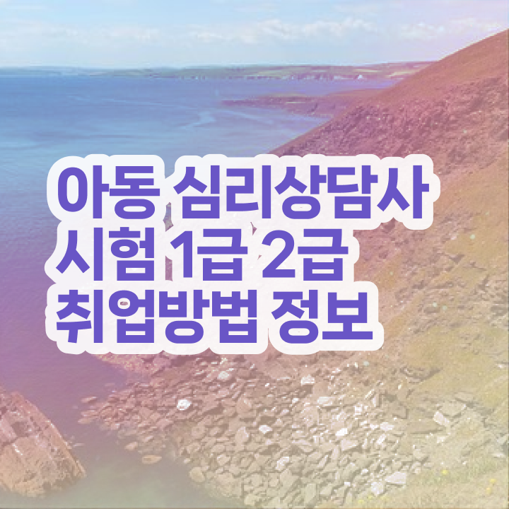  아동 심리상담사 자격증 , 심리상담사 자격증 취득한 방법 필수 정보