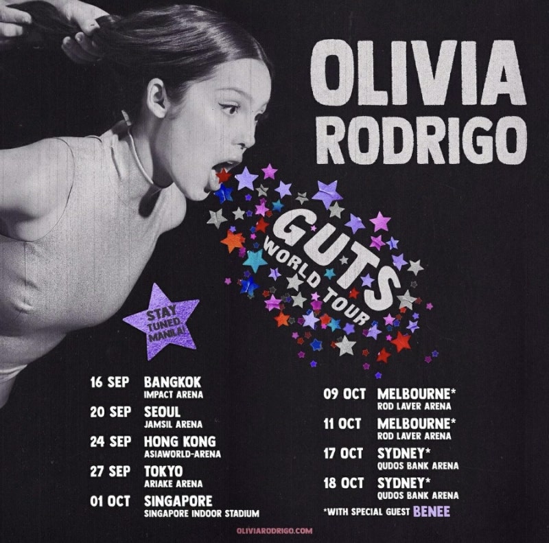 Olivia Rodrigo's First Korea Concert Confirmed! September 20th at Jamsil Indoor Stadium
