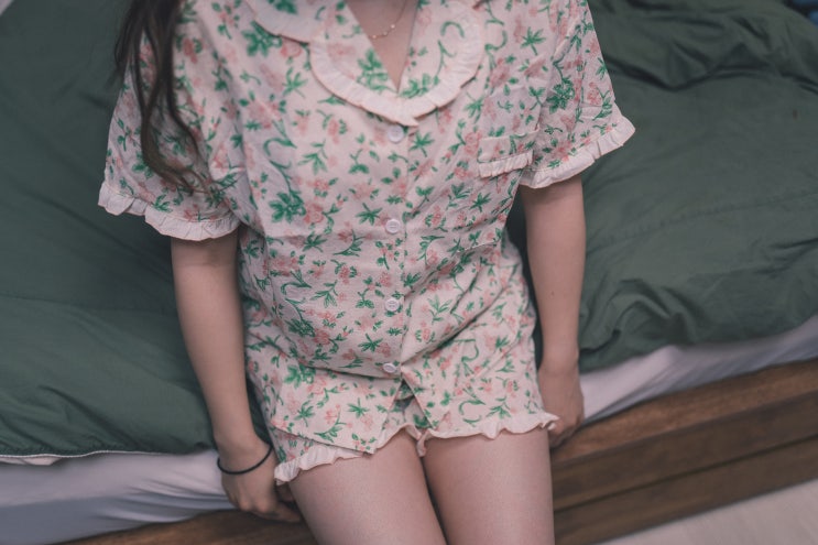  예쁜잠옷 무드문 클래식플라워 반팔잠옷 상하세트 후기