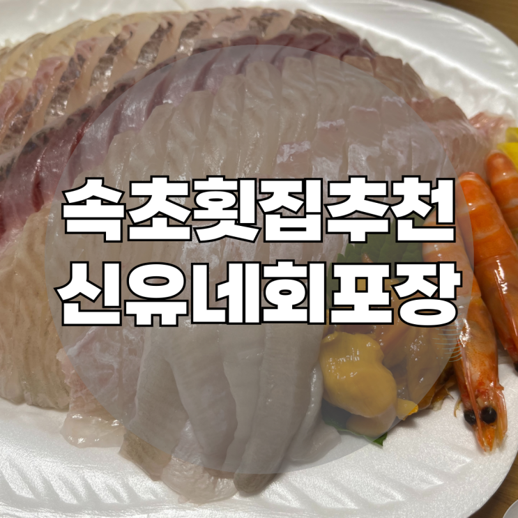 영랑호맛집 <b>신유</b>네회포장에서 속초 회포장 가성비있는... 