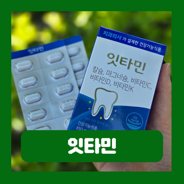 잇몸뼈 치아건강영양제 성분 닥터덴틴 잇타민 칼마디 추천