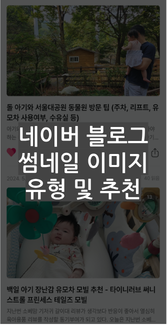  블로그 키우기 by 스텔라 (3) - 네이버 블로그 썸네일 이미지에 대한 고민
