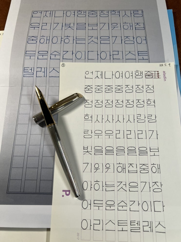  [작은 깨달음] 왕초보 악필교정 비법