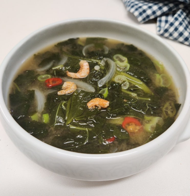  아욱국 끓이는법 아욱손질법 요리 시원 담백 건새우 아욱된장국 만드는법 아침국