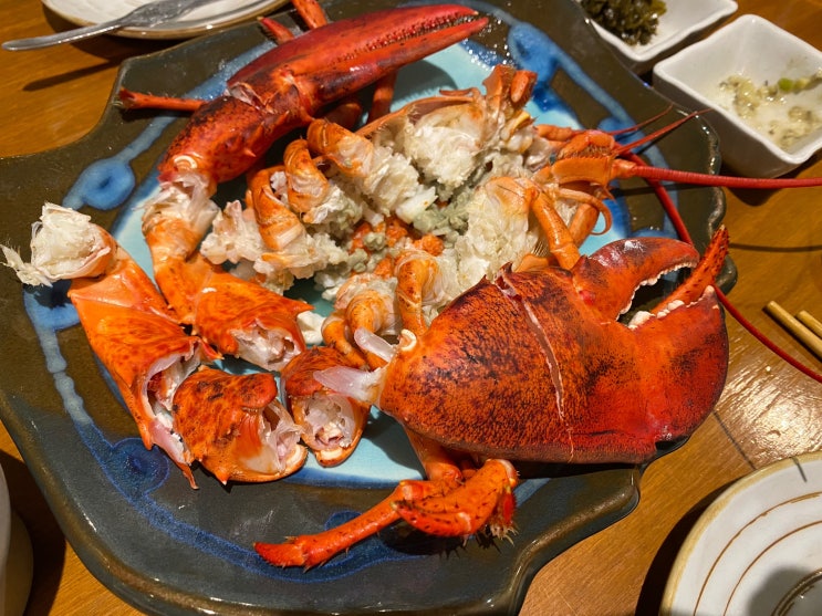  해운대 시장 맛집 다루동_랍스터코스 사케