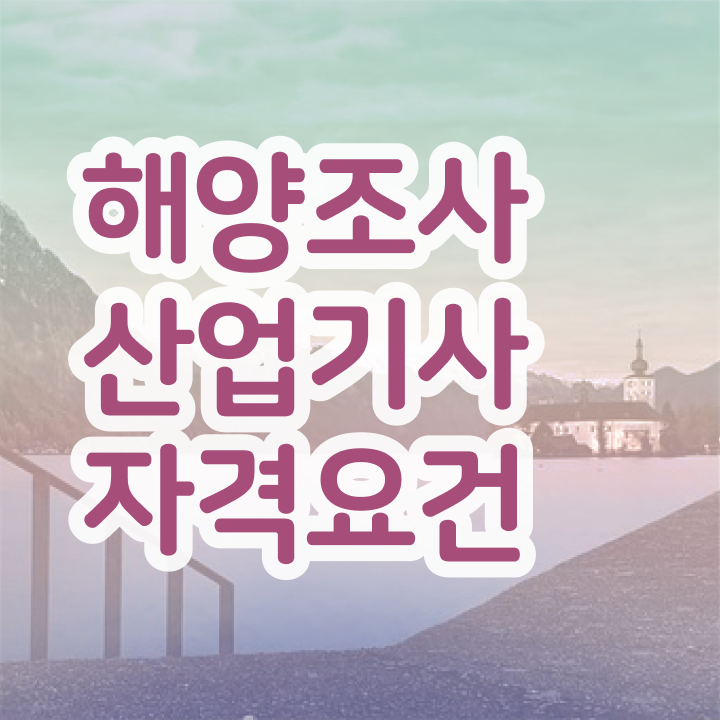  해양조사산업기사 응시조건 해양조사산업기사 시험응시조건 인강으로 반 년만에 준비한 전략