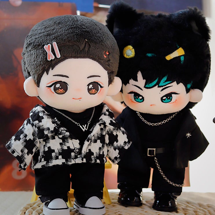  20cm 올블랙 정장 세트 인형옷 아이돌인형옷