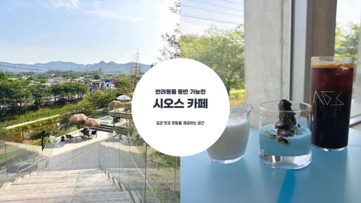  하남카페 | 덕풍천 산책로 전망 좋은 카페 시오스 반려동물 동반 가능한 문화 복합 공간