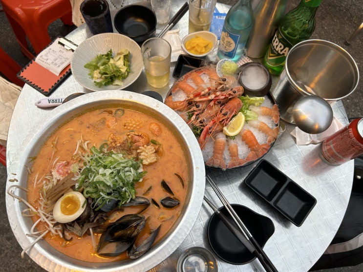  [잠실/ 방이먹자골목]야장 이자카야 동래별장 : 딱새우회 맛집