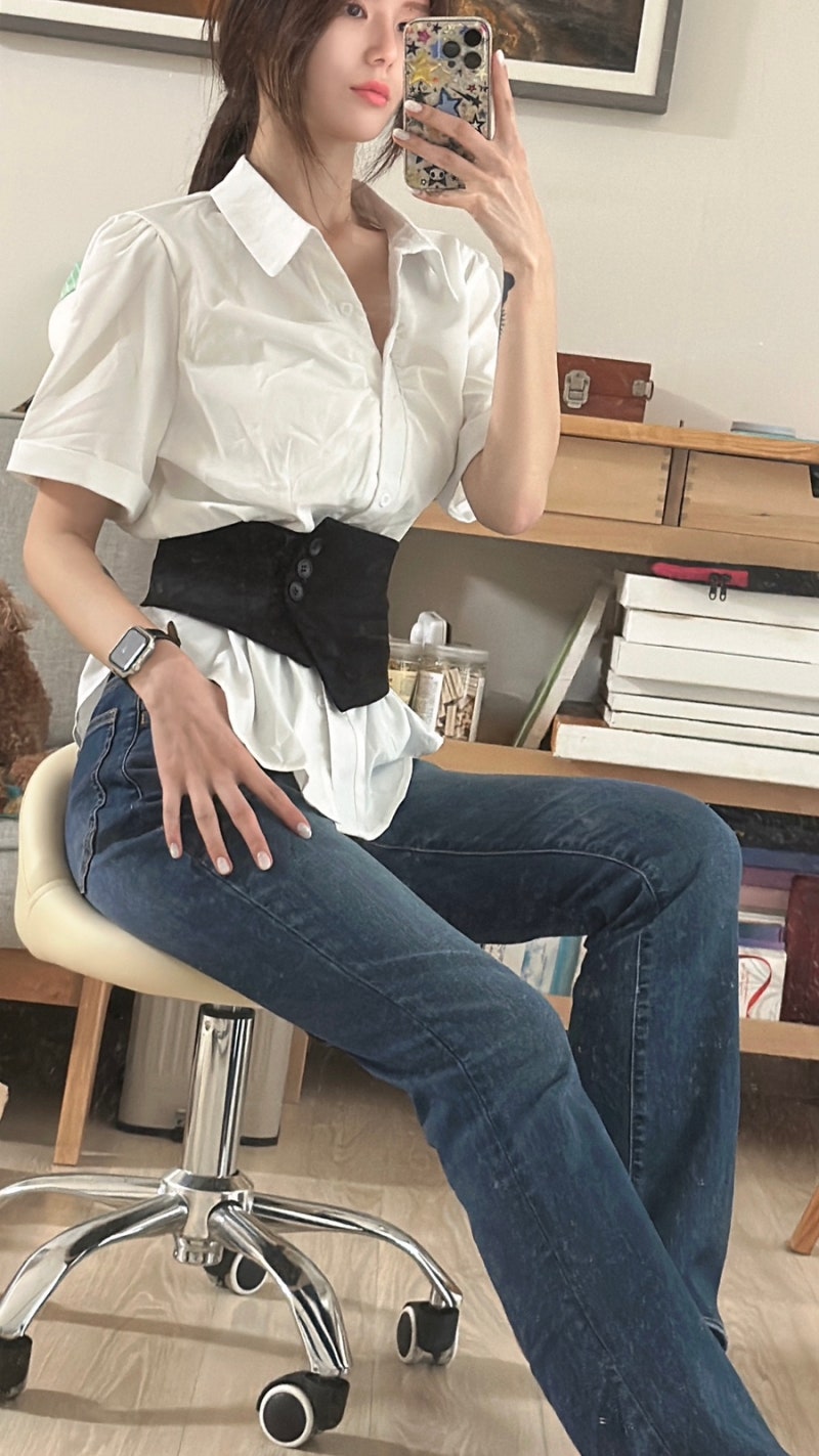 안다르 에어데님 세미 부츠컷 청바지 롱 ver 스톤블루 후기