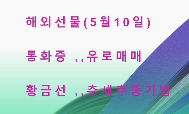  5월 10일, 해외선물 유로 타점 매매하기