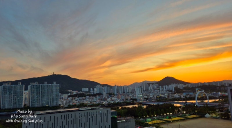 한 주 마무리, 금련산 배산 수영강 일몰 : 네이버 블로그