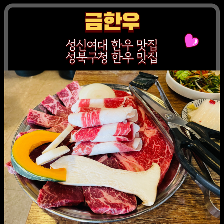  금한우 : 성신여대한우 성북구청한우 가성비 최고 소고기 모임 맛집