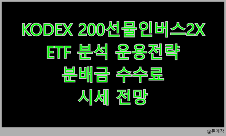  KODEX 200선물인버스2X ETF 분석 운용전략 분배금 수수료 시세 전망 (곱버스)