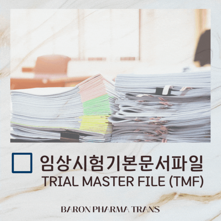  임상시험기본문서파일(Trial Master File, TMF)에 대해