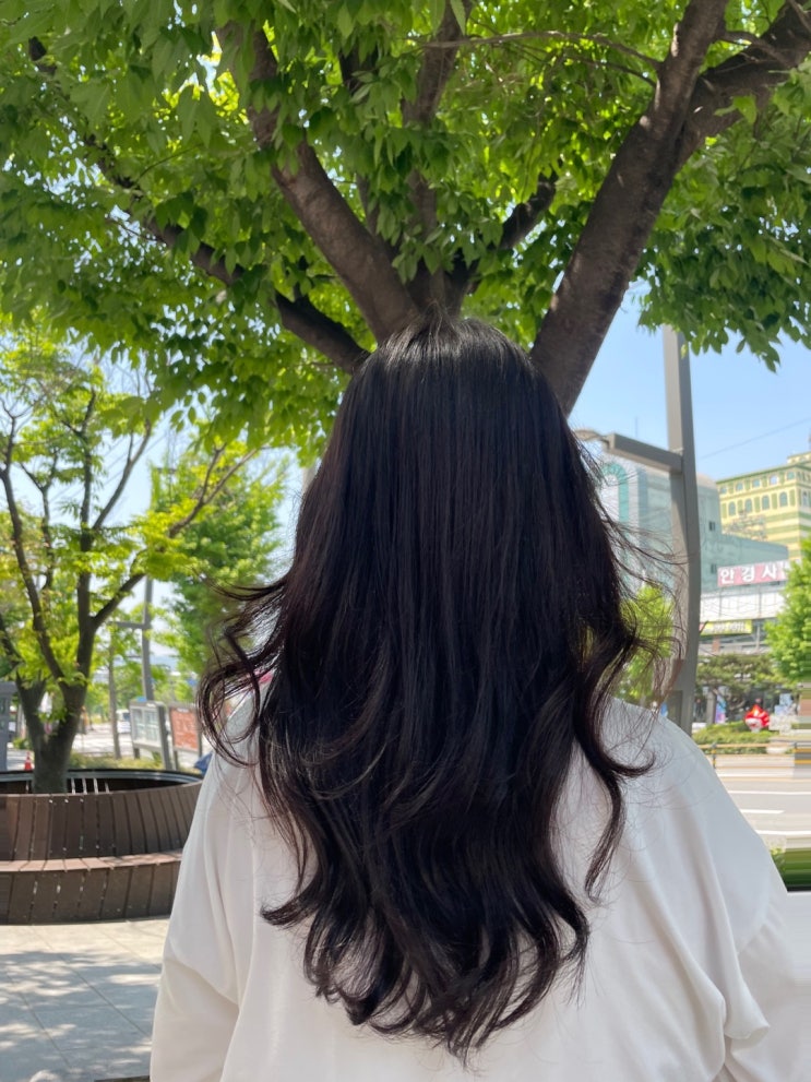  울산 화봉동 미용실 103헤어쌀롱 긴머리 레이어드펌 손상없이 하기