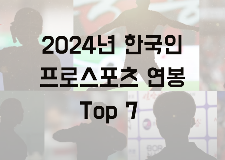  국내 스포츠 스타 연봉 Top7