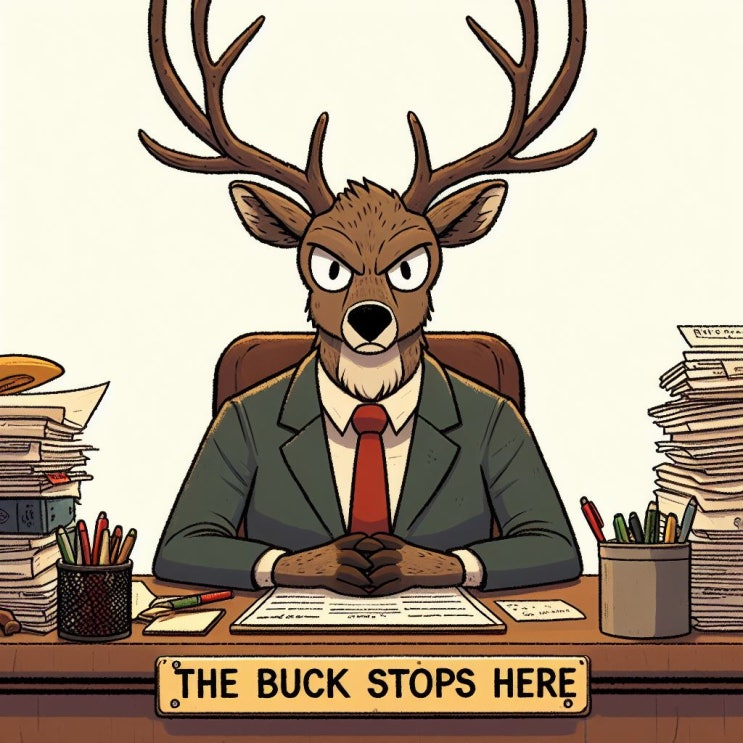 The buck stops here, 책임은 여기서 끝난다!  뜻과 유래