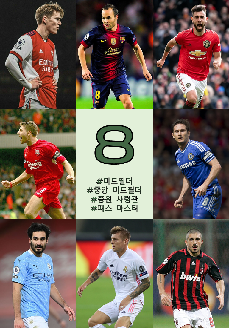 [알쓸축잡] 축구 선수의 등번호 의미_등번호 시리즈_8번