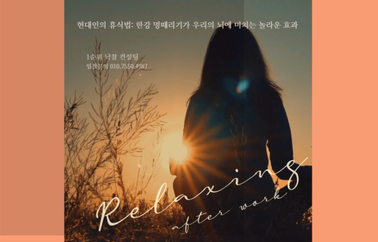  현대인의 휴식법: 한강 멍때리기가 우리의 뇌에 미치는 놀라운 효과
