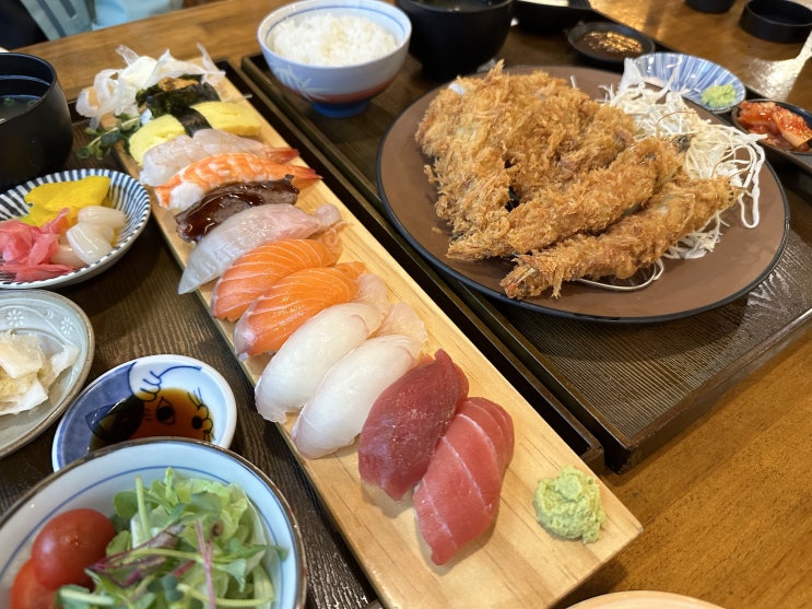  삼송애견동반 가능 맛집 이누네코식당 | 바삭한 돈까스와 모듬초밥 한접시