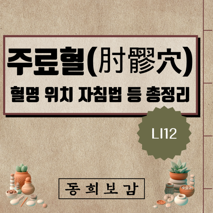  주료혈(肘髎穴) LI12, 소속경맥 혈명 위치 특성 자침법 등 총정리