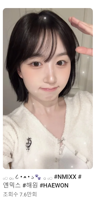 엔믹스 해원, 에스파 윈터가 진행한 챌린지 노래_시나모롤챌린지 정말정말 좋아해 가사/발음/해석