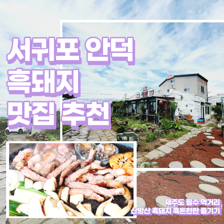  제주도 필수 먹거리 서귀포 안덕 흑돼지 맛집