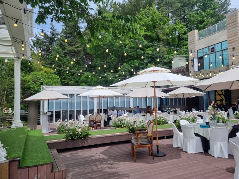 진주 야외 웨딩홀 '아시아레이크사이드 호텔' 하객 후기 / 뷔페 후기