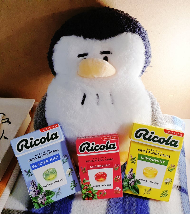 리콜라(Ricola) 스위스 허브 캔디_크랜베리, 레몬 민트, 글라시어민트_달지 않은 무가당 사탕으....