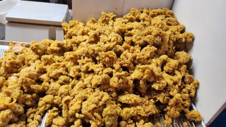  신림 신원시장 불꽃닭강정 : 눈꽃치즈 새닭강정, 닭강정 맛집