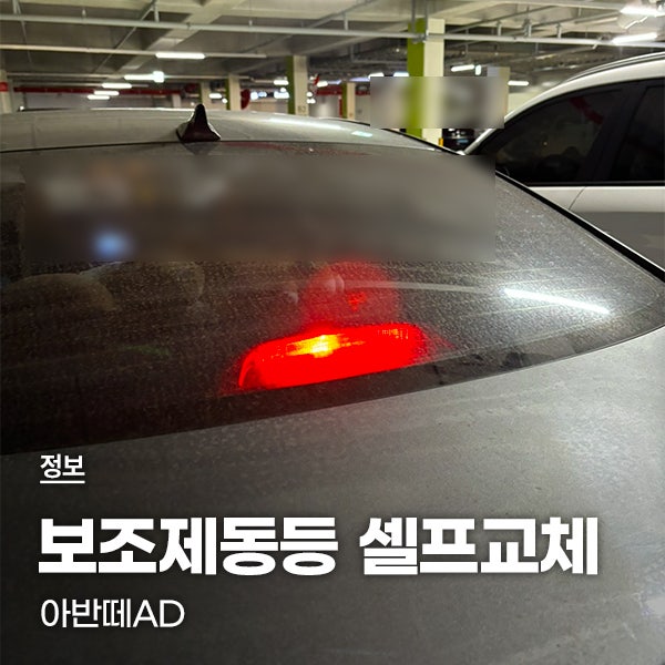 아반떼ad 보조제동등 단돈 천원으로 셀프교체(꿀팁!)