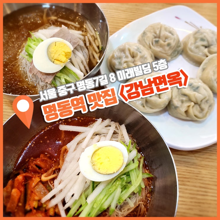  명동역 냉면 맛집 이름값 하는 강남면옥 회냉면 수제만두