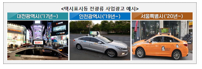 택시표시등 사용광고 시범운영기간 2027년까지 3년 연장한다 택시표시등 사용광고 시범운영기간 2027년까지 3년 연장한다
