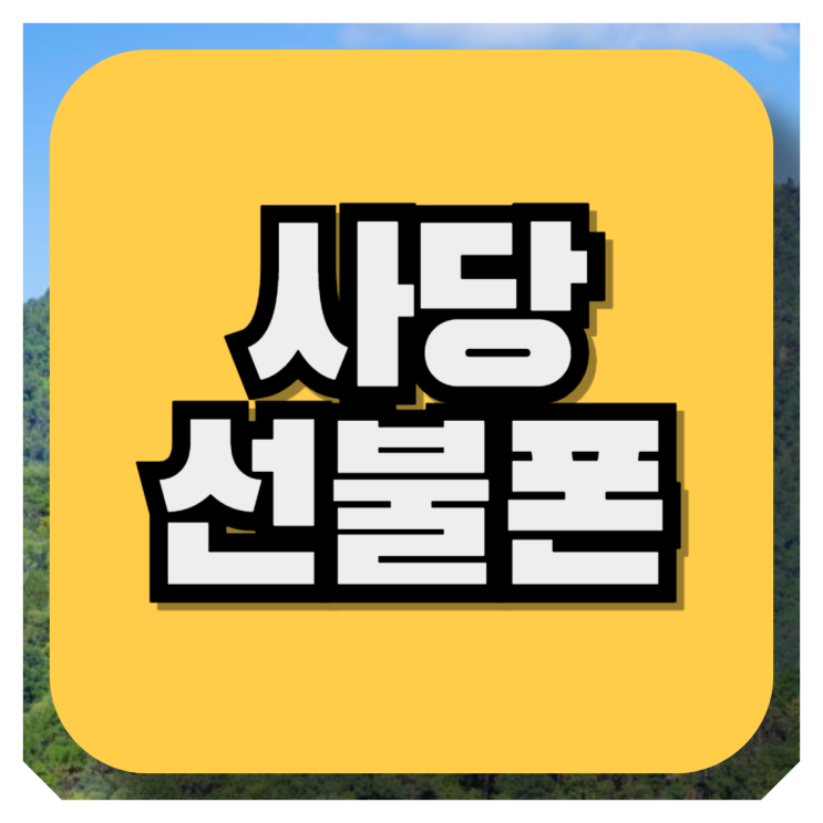  사당선불폰 집에서 유심 개통 방법