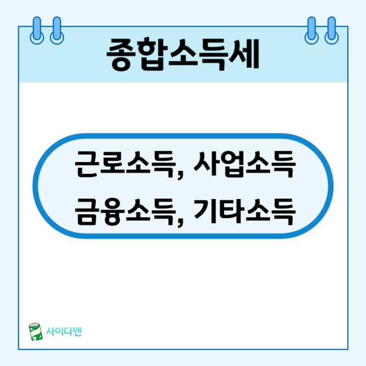  종합소득세 신고, 사업소득 기타소득 계산