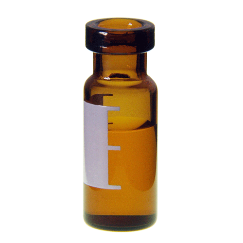  [유리초자] 2 ml 라이트온 엠버 크림프 바이알, BASIK 2 ml Write-on Amber Crimp Vial, BASIK