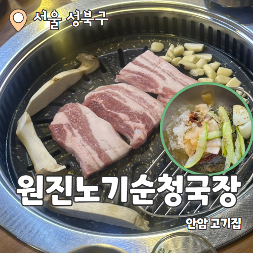  원진노기순청국장 : 숯불갈비랑 삼겹살도 맛있는 안암맛집 내돈내산 후기