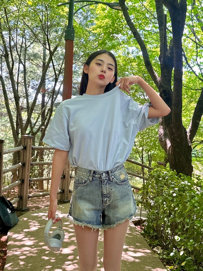 여성 반팔 브랜드 스파오, 시원한 오버핏 여름 티셔츠 후기